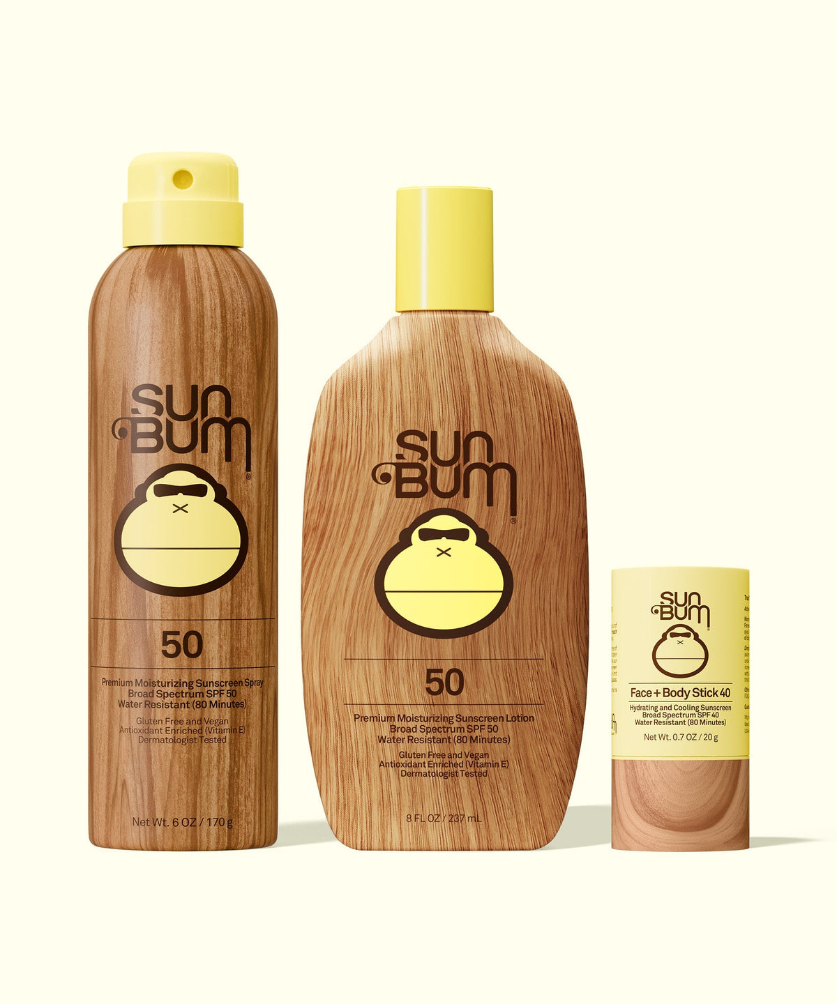 SPF 50 Spray + Lotion + Face and Body Stick 40 Bundle D3